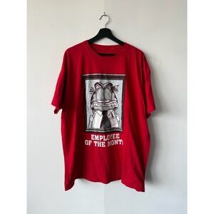 Vintage Garfield Shirt Mens 2X Employee‎ Of The Month Funny Cartoon Tee y2K